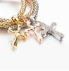 Multilayer Cross Charm Bracelet