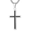 Trendy Black Cross Pendant & Necklace